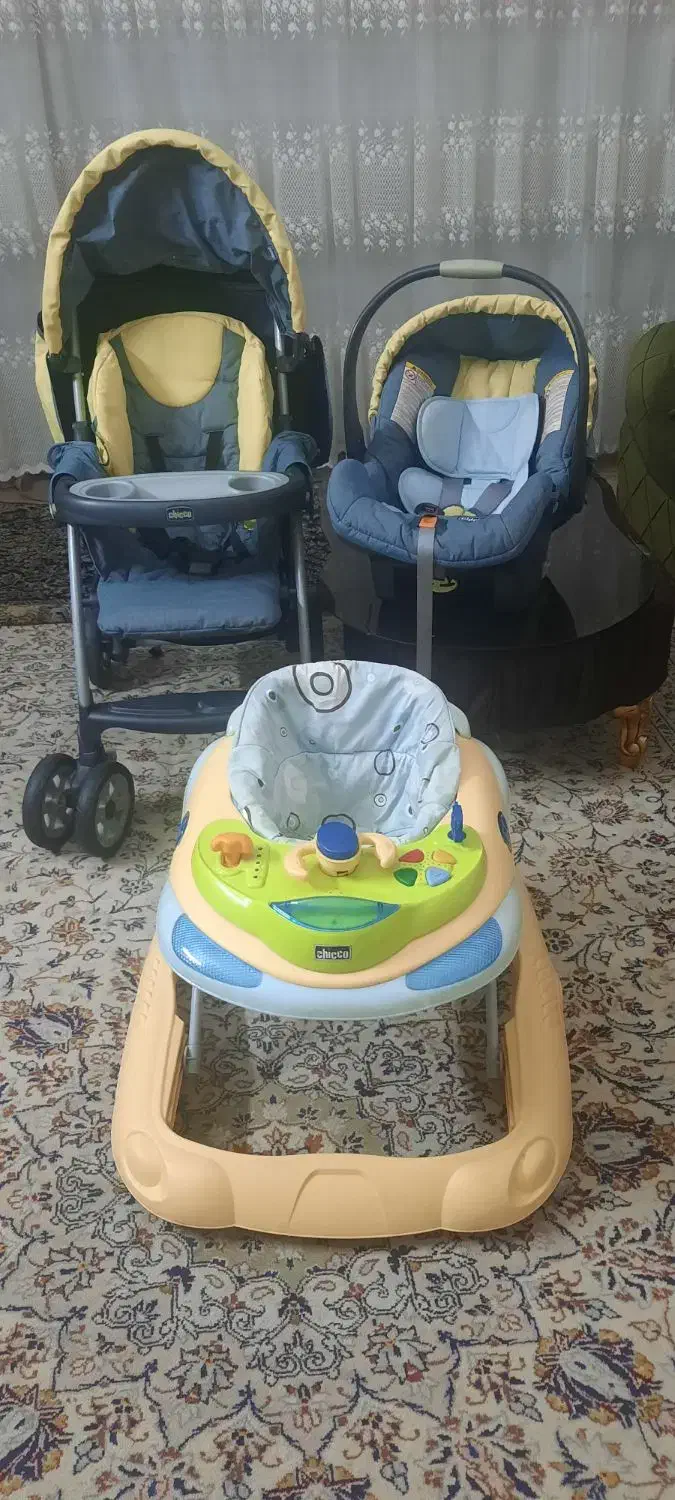 سرویس کالسکه و کریر چیکو (۳ تکه)|کالسکه و لوازم جانبی|تهران, ایران|دیوار