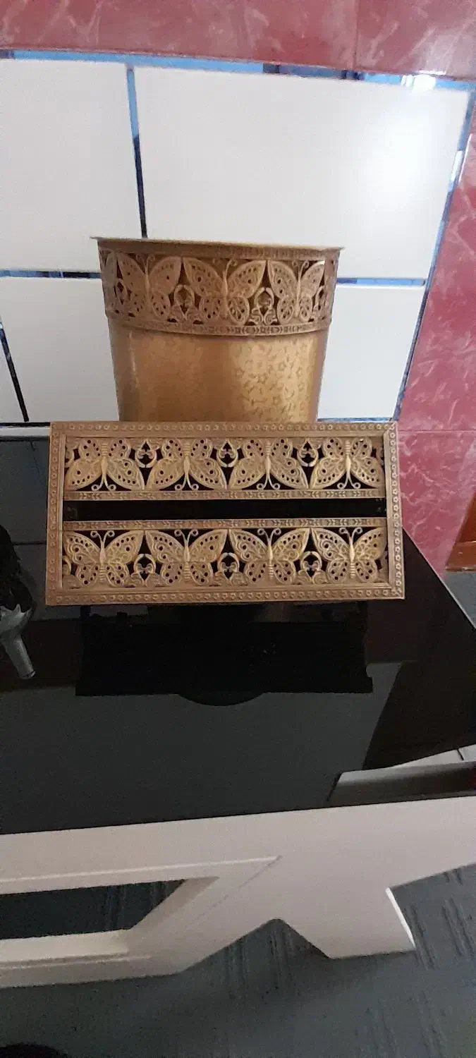 سطل و جادستمال کاغذی|صنایع دستی و سایر لوازم تزئینی|شاهنجرین, |دیوار