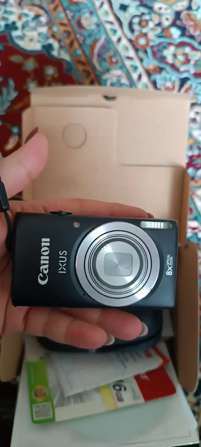 دوربین Canon IXUS در حد نو با لوازم کامل|دوربین عکاسی و فیلمبرداری|مشهد, نیروی هوایی|دیوار