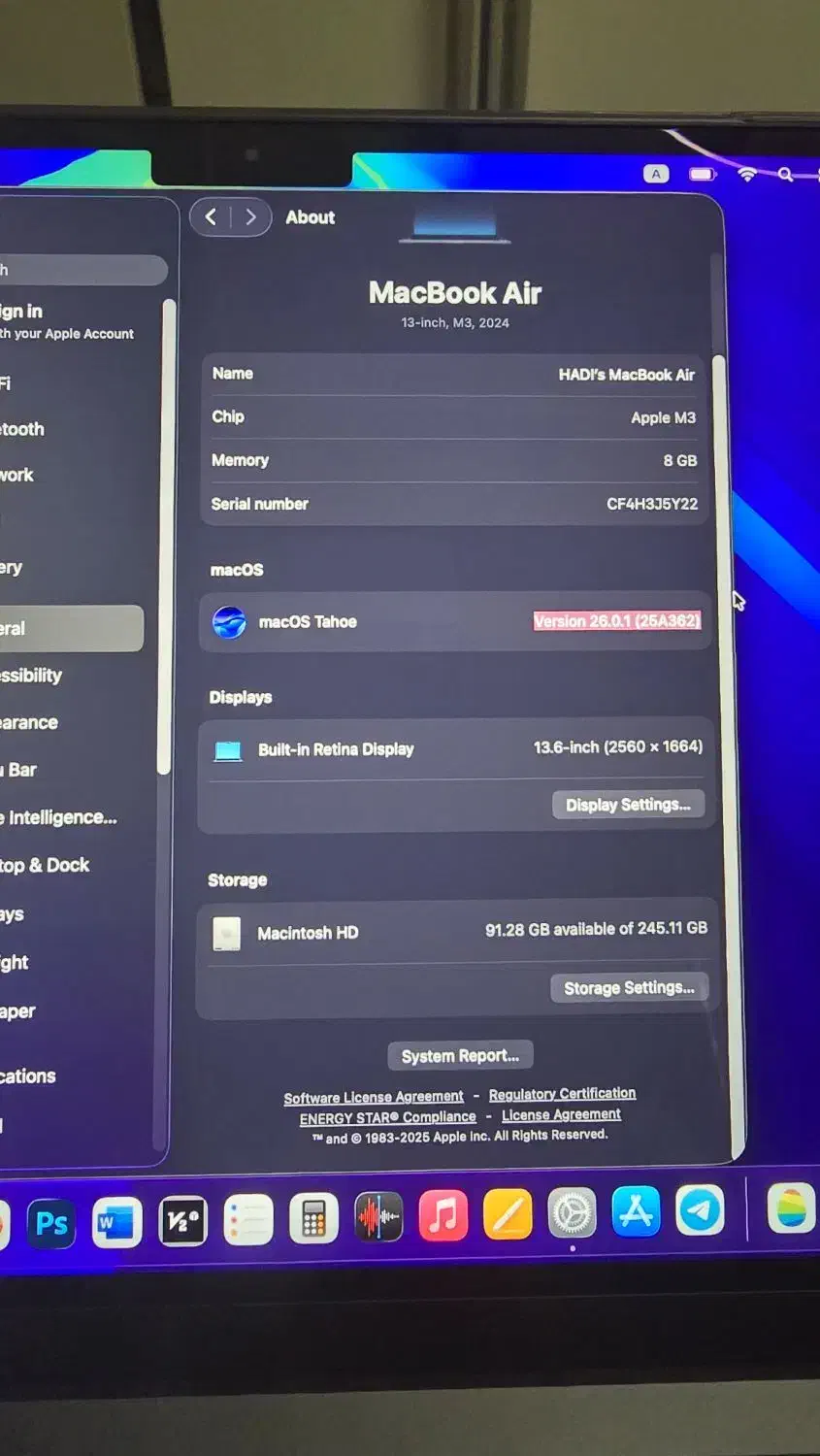 مک بوک ایر m3|رایانه همراه|اصفهان, دشتستان|دیوار