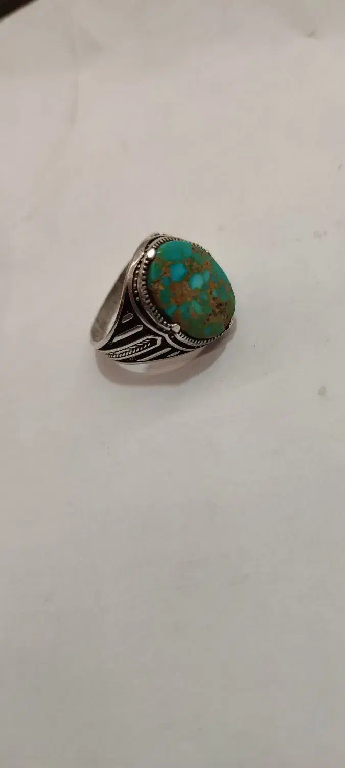 فیروزه نیشابور زیبا رکاب نقره|جواهرات|مشهد, دانش|دیوار