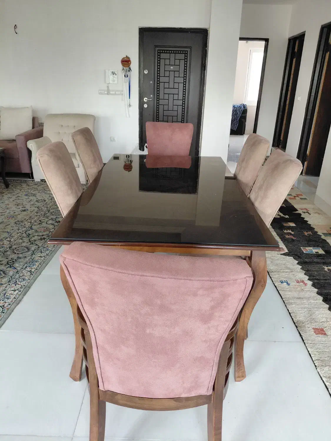 میز ناهارخوری خوری ۶ نفره چوبی|میز و صندلی غذاخوری|تنکابن, |دیوار