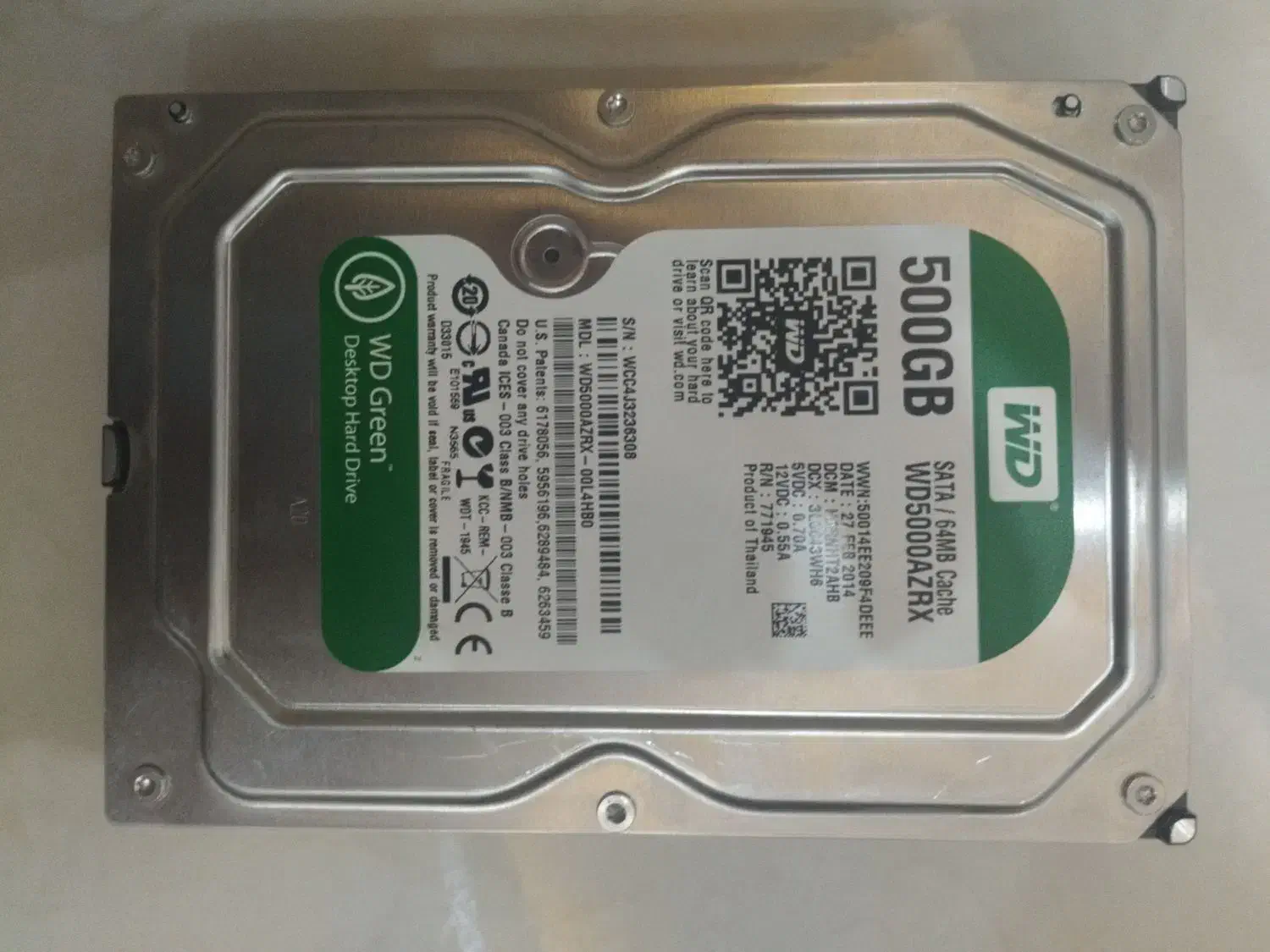 هارد سبز 500 گیگ|قطعات و لوازم جانبی رایانه|کرمانشاه, |دیوار