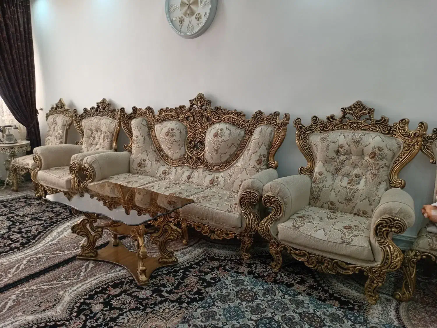 مبلمان 9 نفره سلطنتی|مبلمان خانگی و میز عسلی|تربت‌حیدریه, ابوذر|دیوار