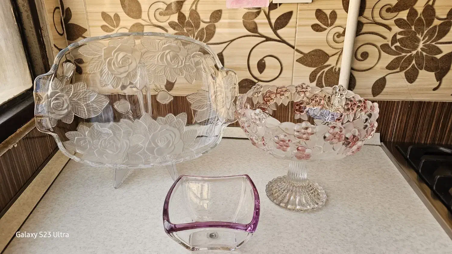 فنجون کریستال.ظروف بهشتی.والتر.سینی گل یخ.گلد کیش|ظروف سرو و پذیرایی|قم, علی آباد|دیوار