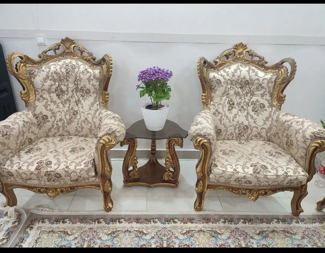 مبلمان سلطنتی 9نفره|مبلمان خانگی و میز عسلی|ابهر, |دیوار