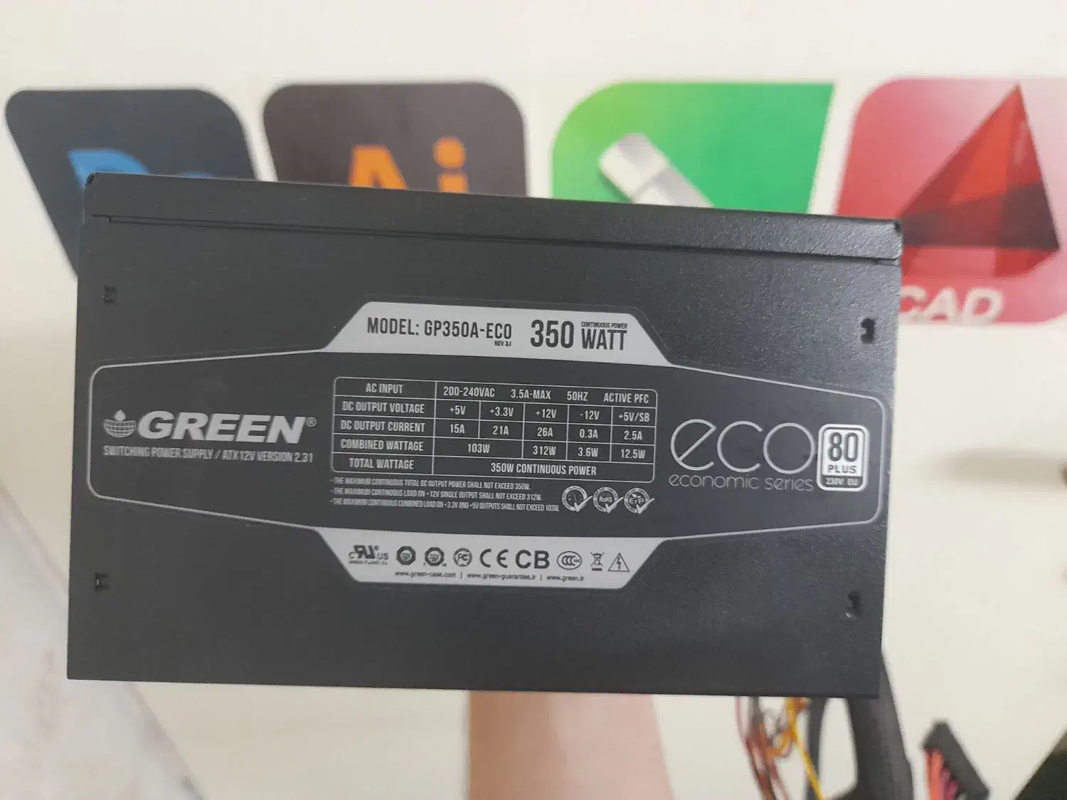 پاور GREEN 350W تمیز قیمت عالی|قطعات و لوازم جانبی رایانه|مشهد, شهید مطهری|دیوار