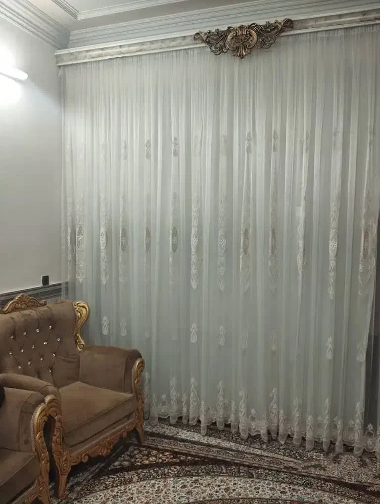 پرده ترک گل مخمل پنل دوزی|پرده، رانر، رومیزی|مشهد, رسالت|دیوار