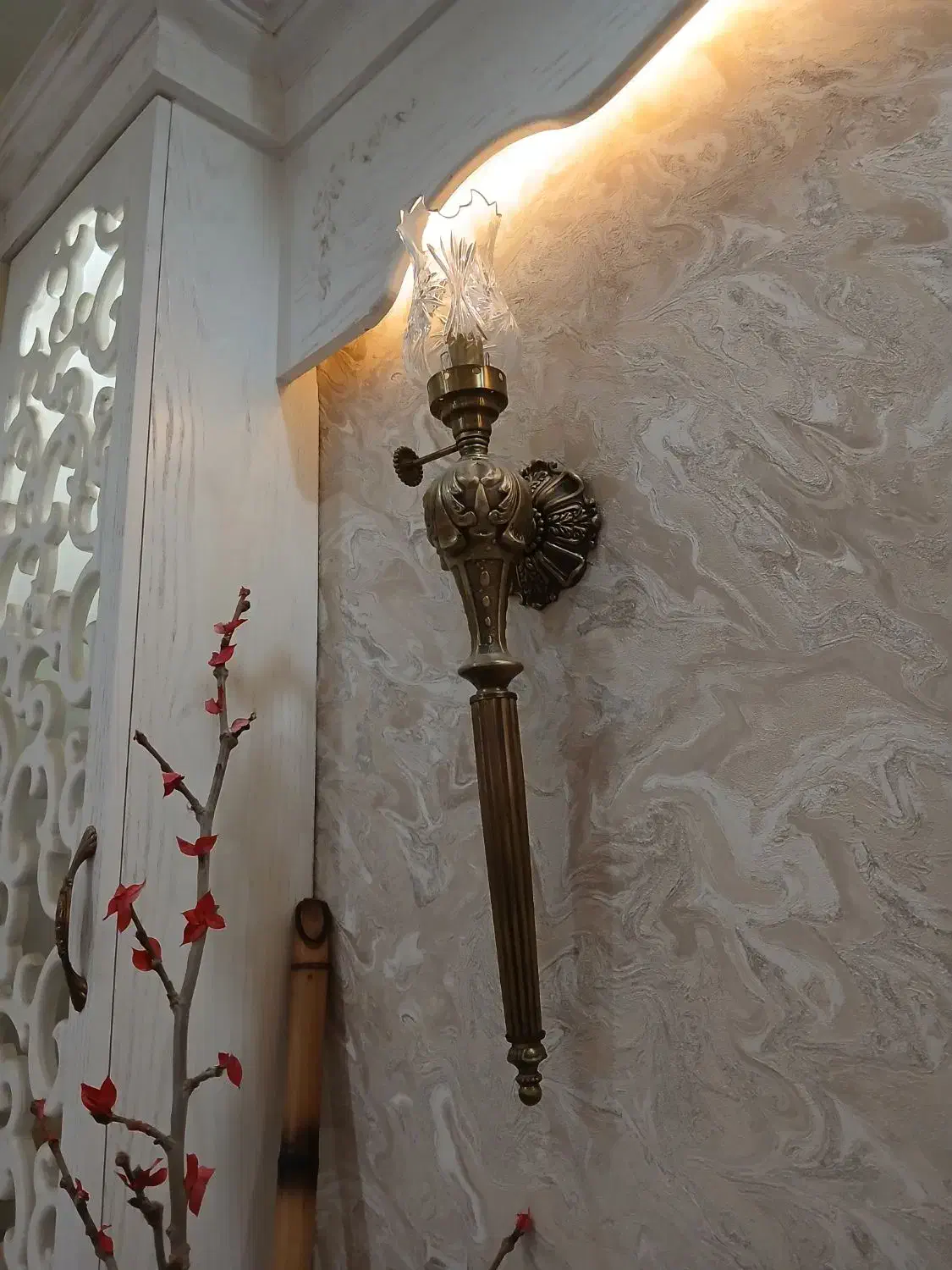 دو عدد دیوار کوب برنج|لوستر و چراغ آویز|مشهد, فرهنگ|دیوار