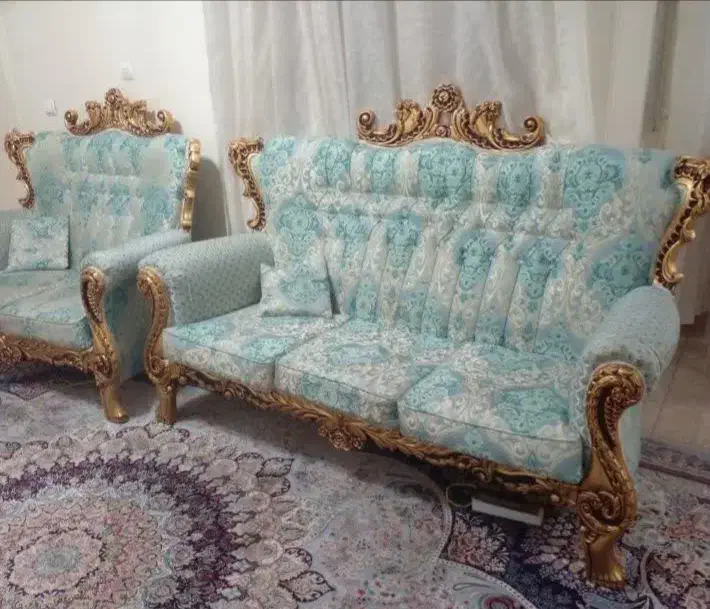 مبدل استیل ۷ نفره   با میز و عسلی|مبلمان خانگی و میز عسلی|تهران, علم و صنعت|دیوار