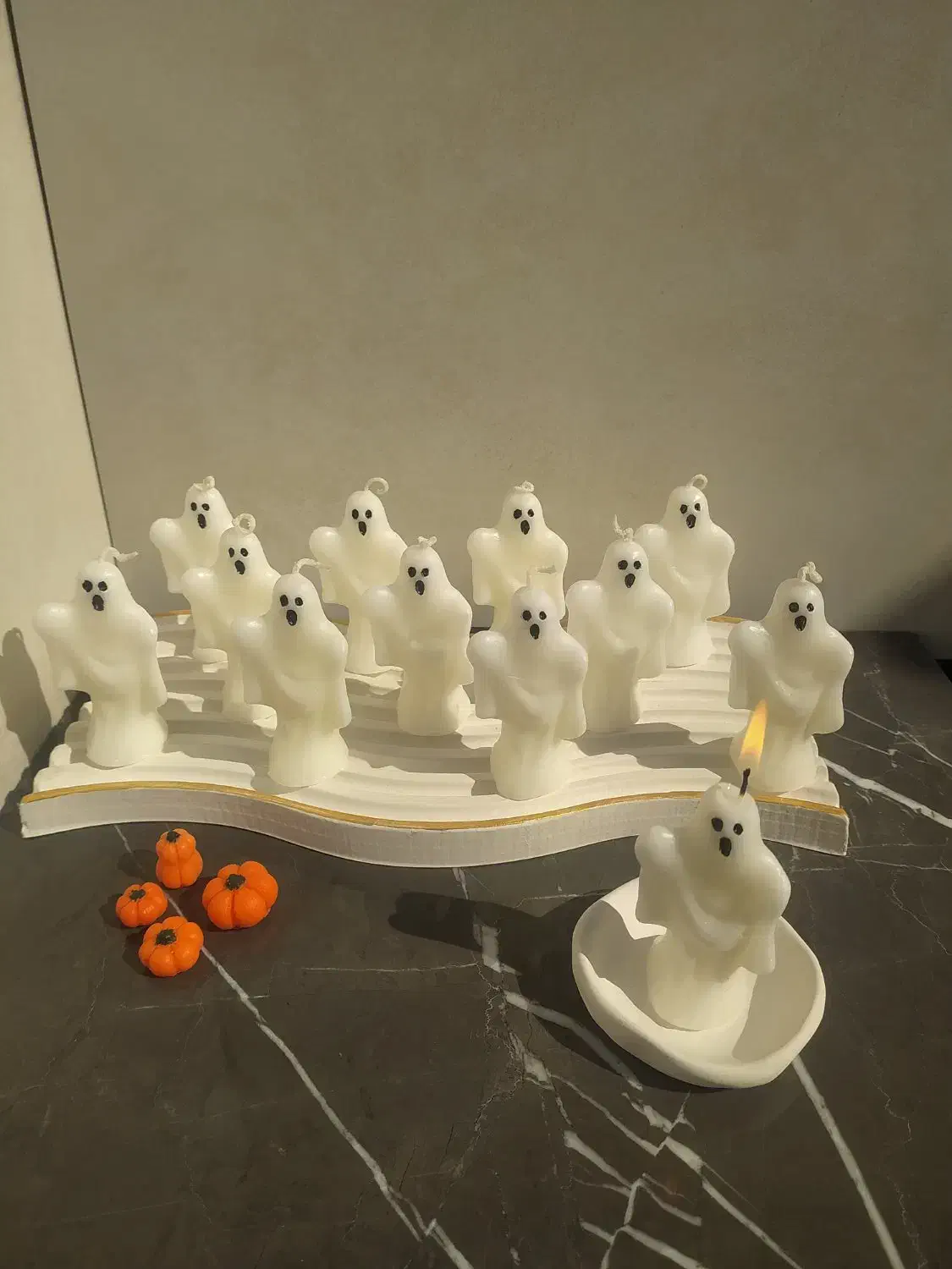 شمع های هالوینی و پاییزی|صنایع دستی و سایر لوازم تزئینی|گنبد کاووس, |دیوار