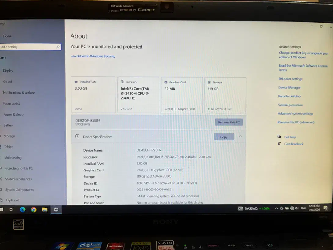 لپتاپ Sony|رایانه همراه|تهران, تهرانپارس جنوبی|دیوار