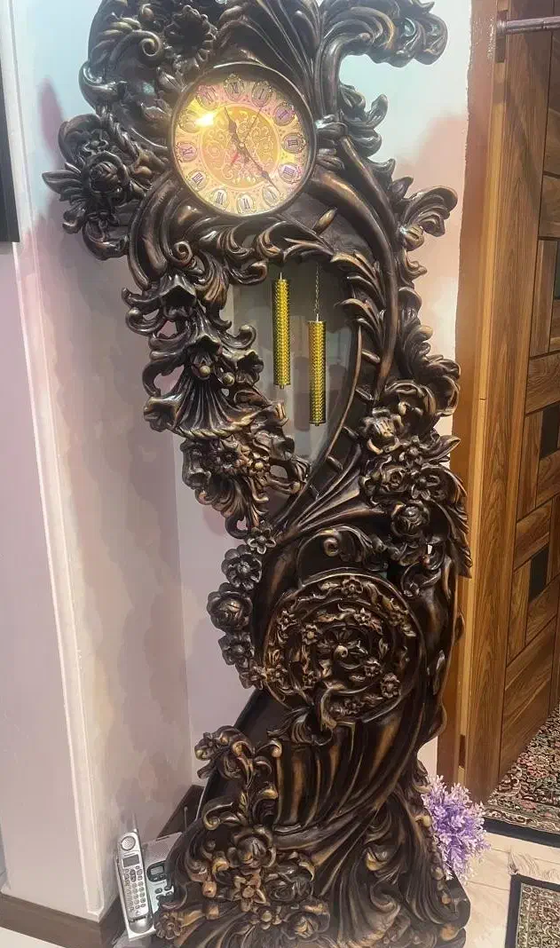 ساعت ایستاده چوب گردو|ساعت|کرمان, |دیوار