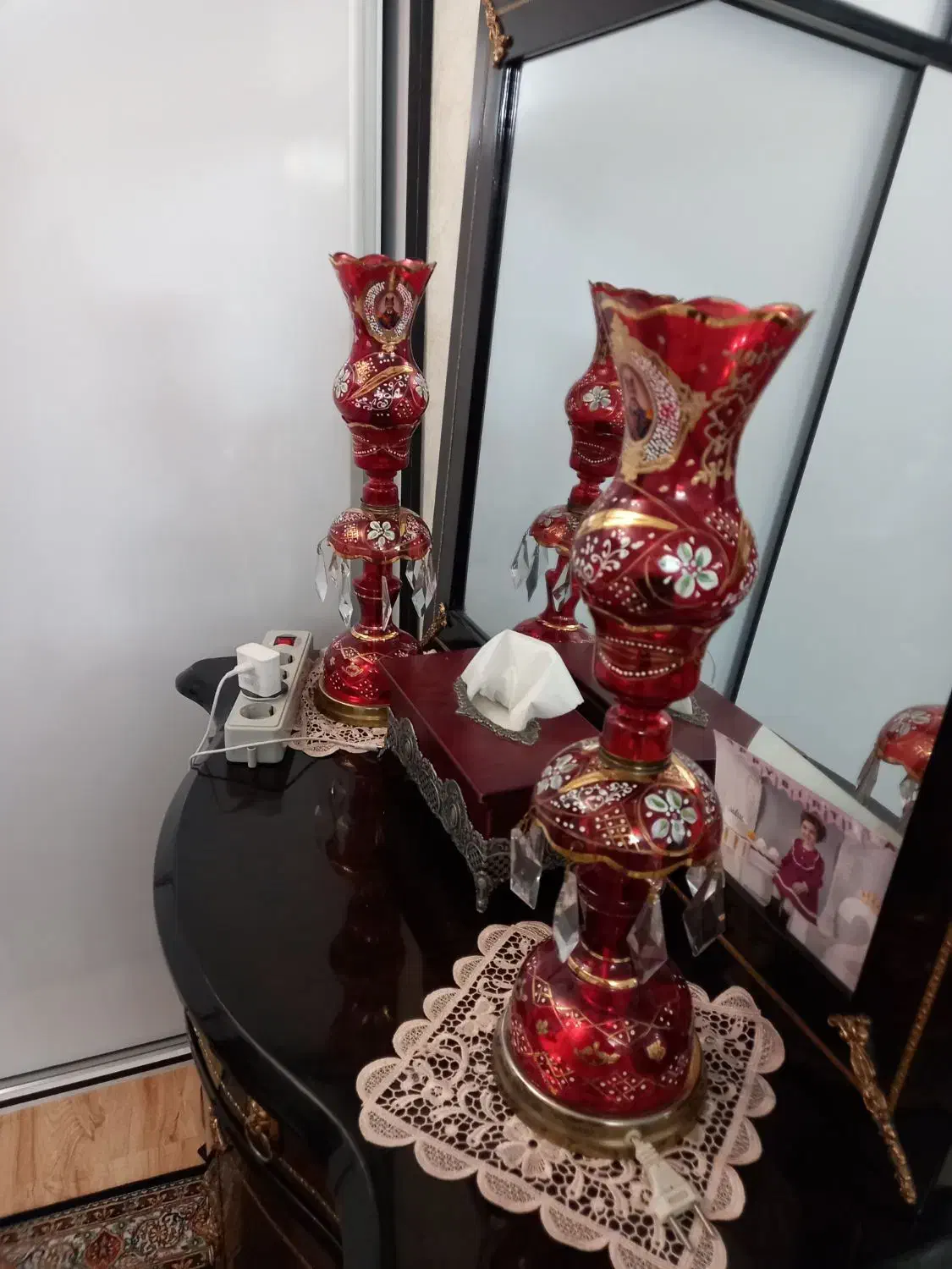 شمعدان شاه عباسی|چراغ خواب و آباژور|تبریز, |دیوار