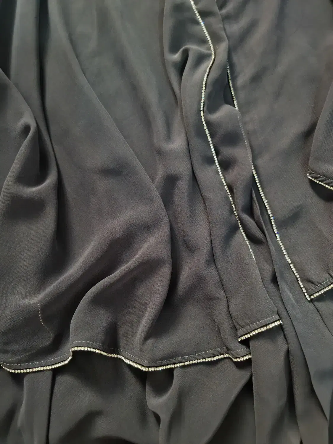 عبایه حریر در دورنگ طوسی،مشکی|لباس|بندر کنگان, |دیوار