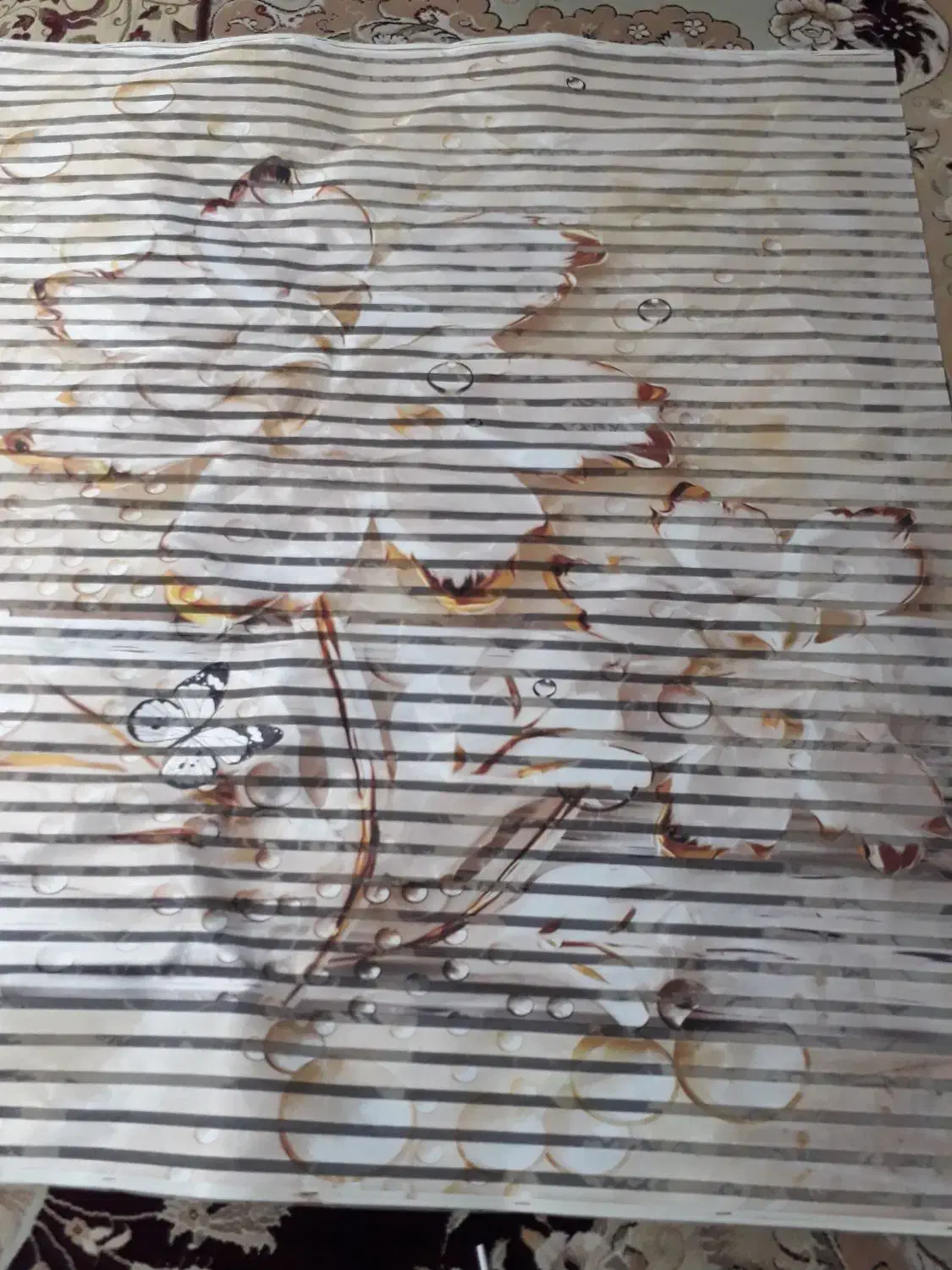 پرده زبراعرض۲/۵۵طول۱/۳۰مبل میزبان بارویه فرش ۶متری|پرده، رانر، رومیزی|قرچک, پویینک|دیوار