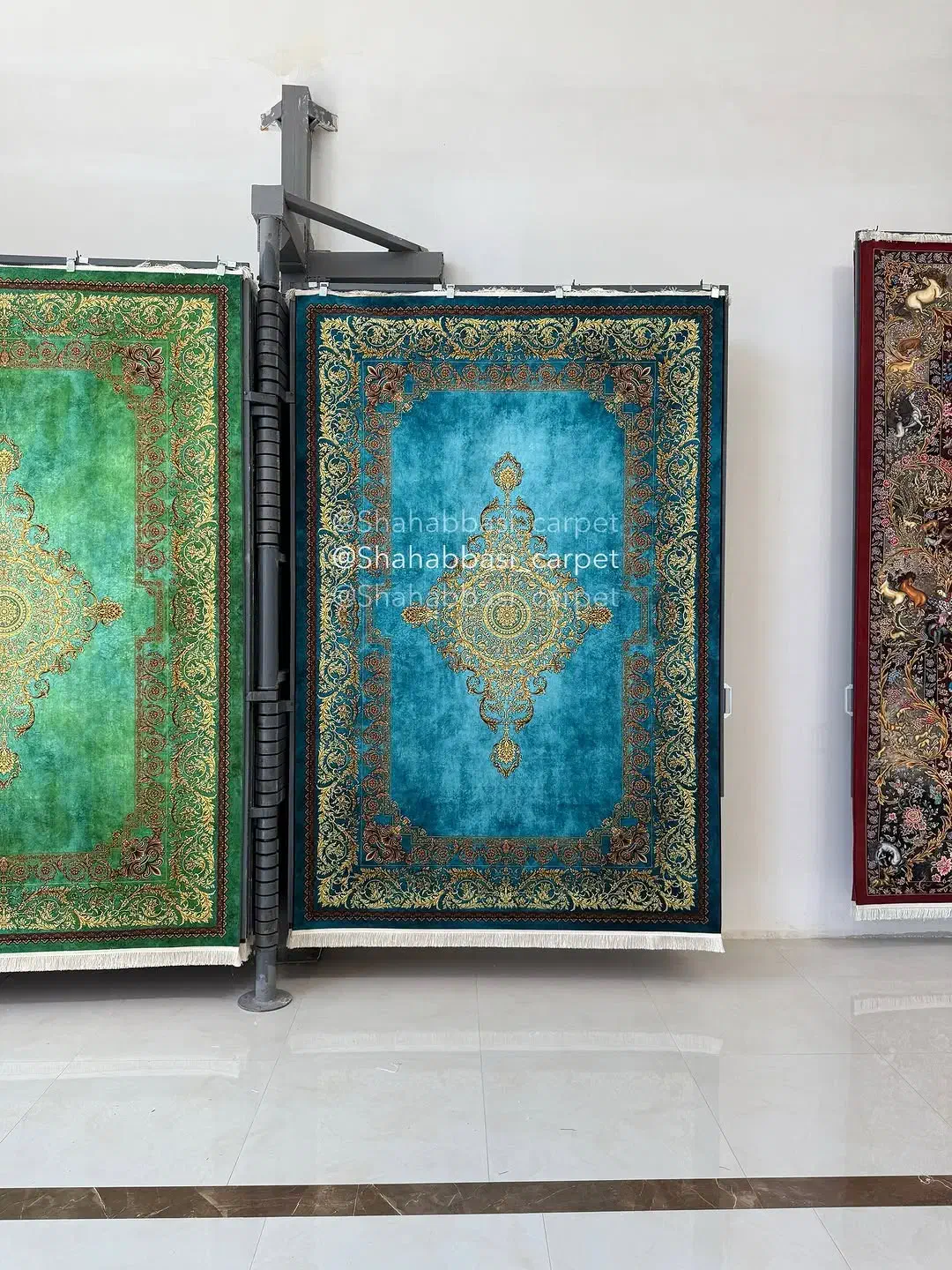 فرش کلاریس ۱۲۰۰شانه متفاوترین رنگ آبی وسبز جدید|فرش|شیراز, قلات|دیوار