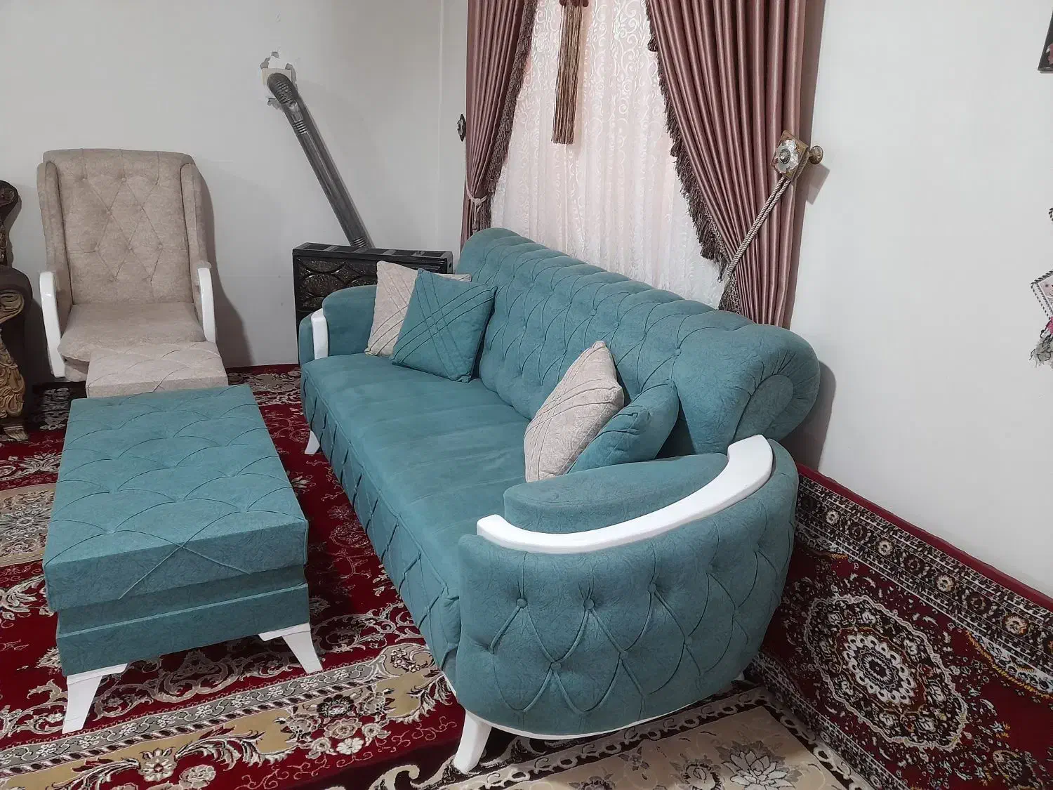 مبل راحتی ۸ نفره|مبلمان خانگی و میز عسلی|باغ حلی, |دیوار