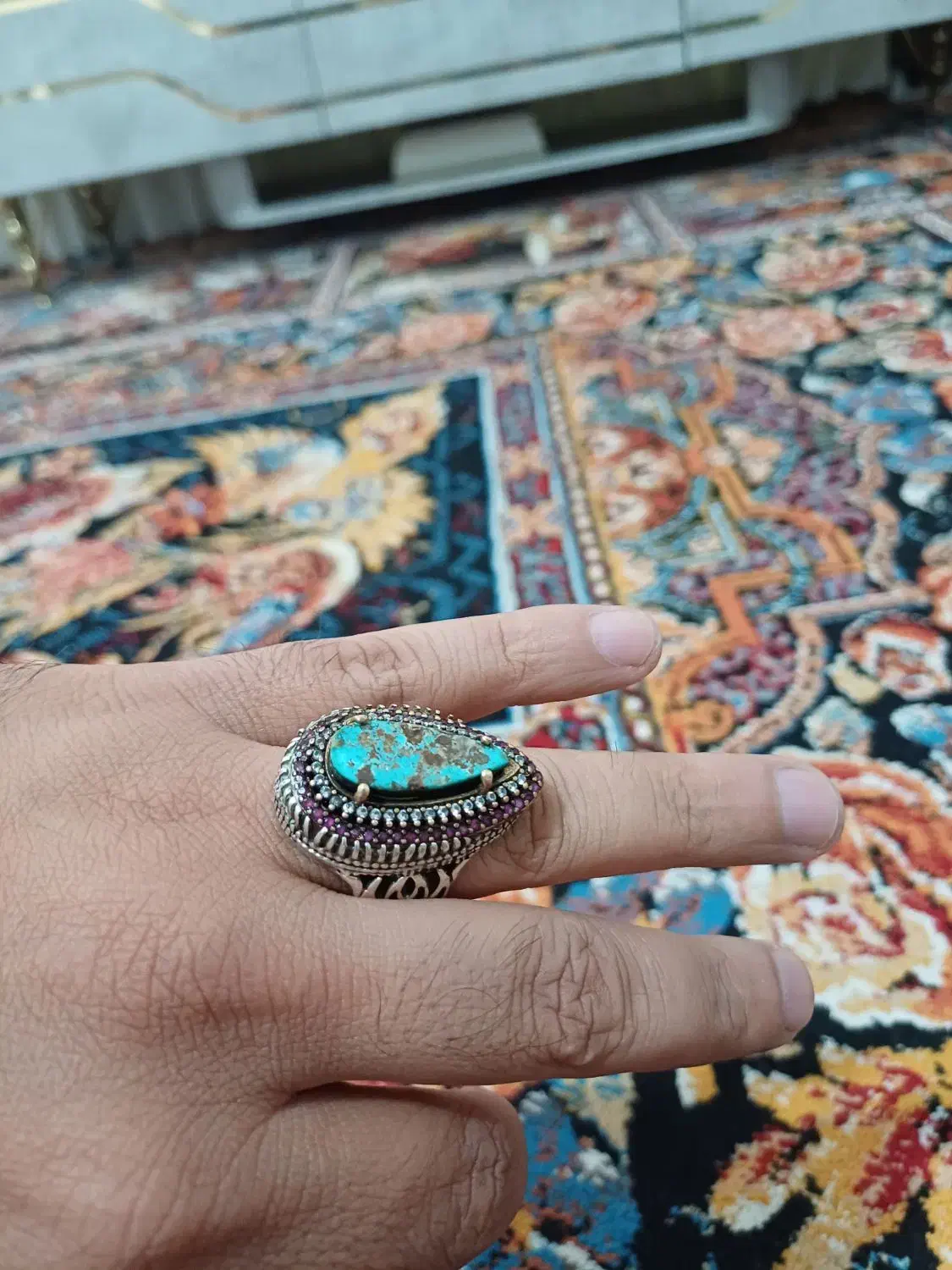 دوعدد انگشتر نقره|جواهرات|نهاوند, |دیوار