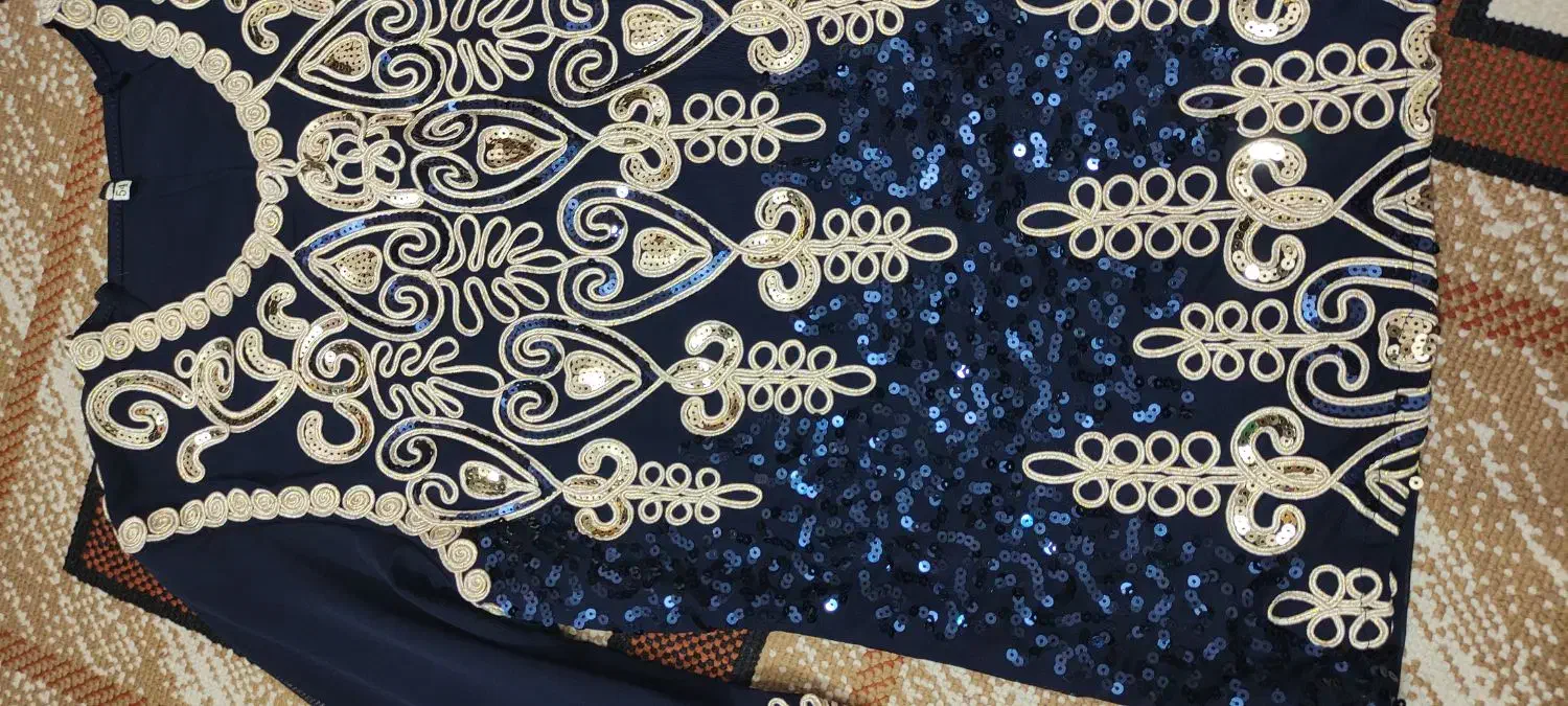 بلو شیک خامه دوزی مجلسی فری سایز...نو|لباس|سبزوار, قصبه اب یمین|دیوار