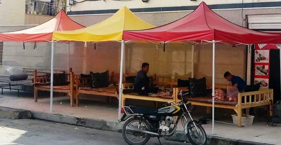 چادر الاچیق آکاردئونی برزنت|کوهنوردی و کمپینگ|تهران, تهرانسر شرقی|دیوار