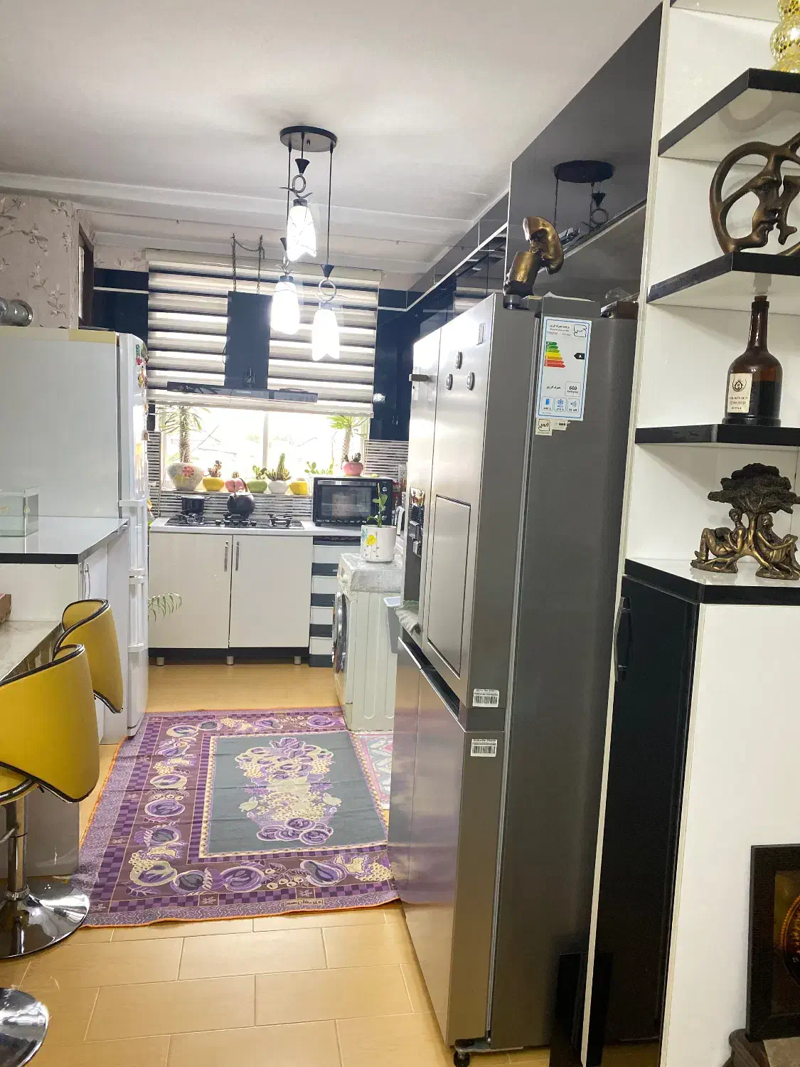 کابینت آشپزخانه همراه باگار وهود وسینک ومیزصندلی|کتابخانه، شلف، قفسههای دیواری|بندر انزلی, آذربایجان|دیوار