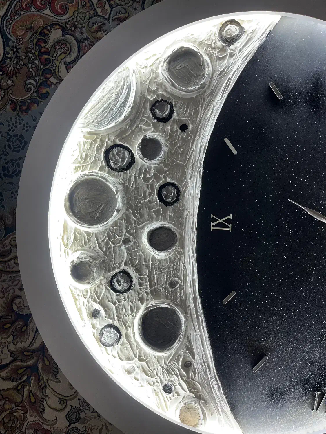 حراج تابلوماه تکسچر همراه با ساعت|ساعت دیواری و تزئینی|تهران, زعفرانیه|دیوار