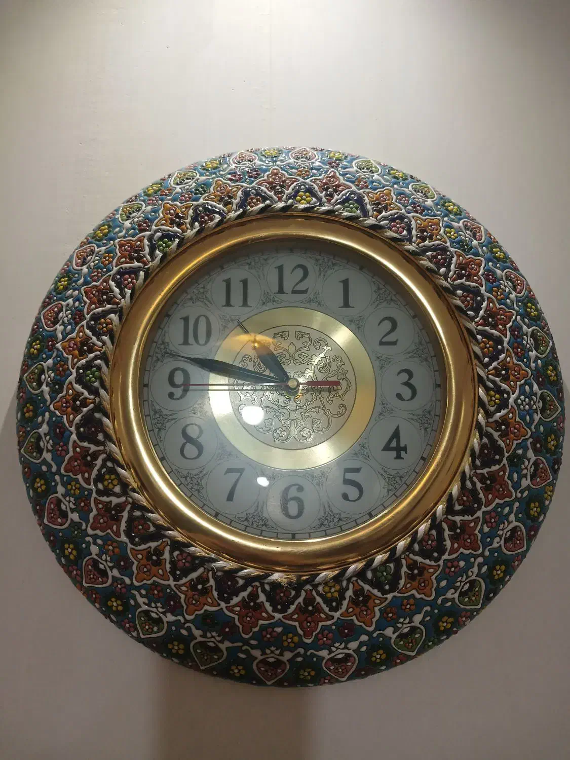 ساعت دیواری مینا کاری کار دست|ساعت دیواری و تزئینی|همدان, |دیوار