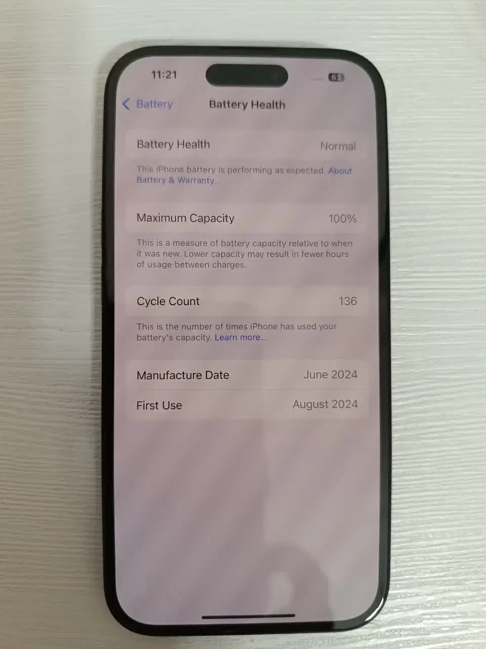 گوشی آیفون 15- باتری ۱۰۰- درحد|موبایل|قم, چهل اختران|دیوار