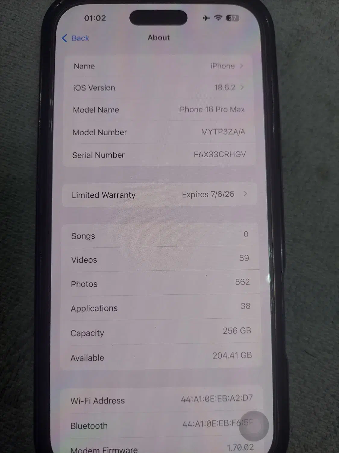 iphone 16pro maxبا حافظه ۲۵۶|موبایل|تهران, سردارجنگل|دیوار
