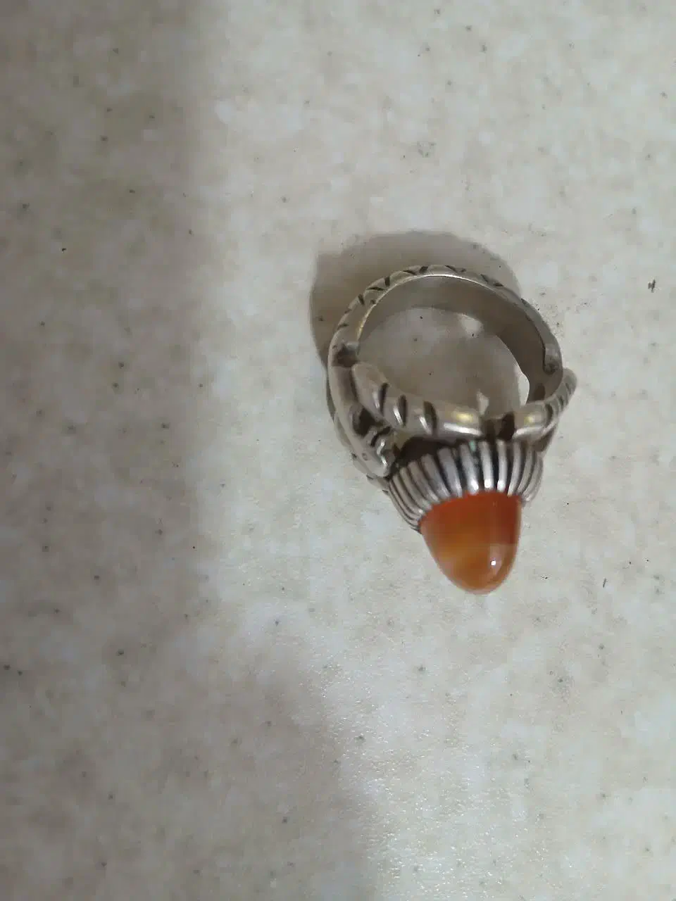 انگشتر نقره دست ساز عقیق دوپوست|جواهرات|کهک, |دیوار