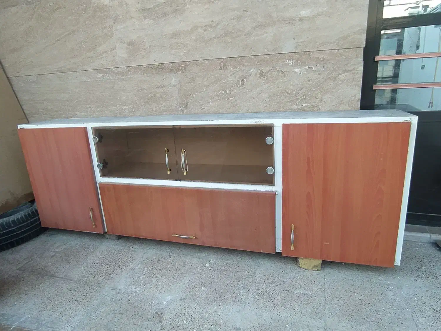 کابینت فلزی طرح چوب دو متر ی|مصالح و تجهیزات ساختمان|شیروان (خراسان), |دیوار