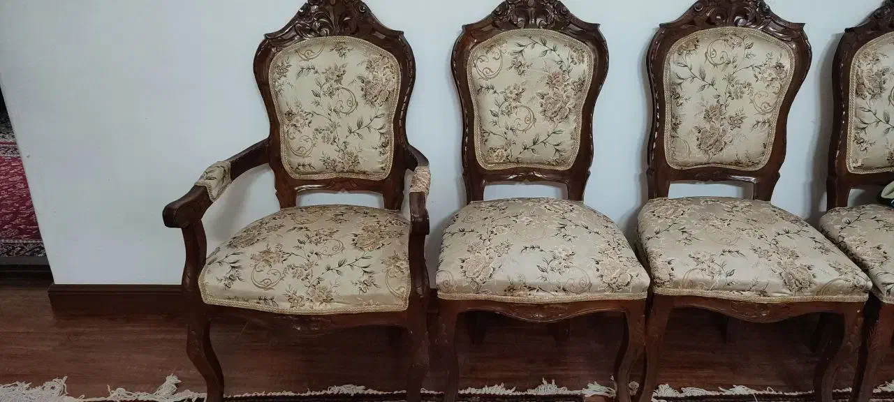 مبلمان ۷ نفره سلطنتی+میز وسط+۴ عددعسلی|مبلمان خانگی و میز عسلی|قائم‌شهر, |دیوار