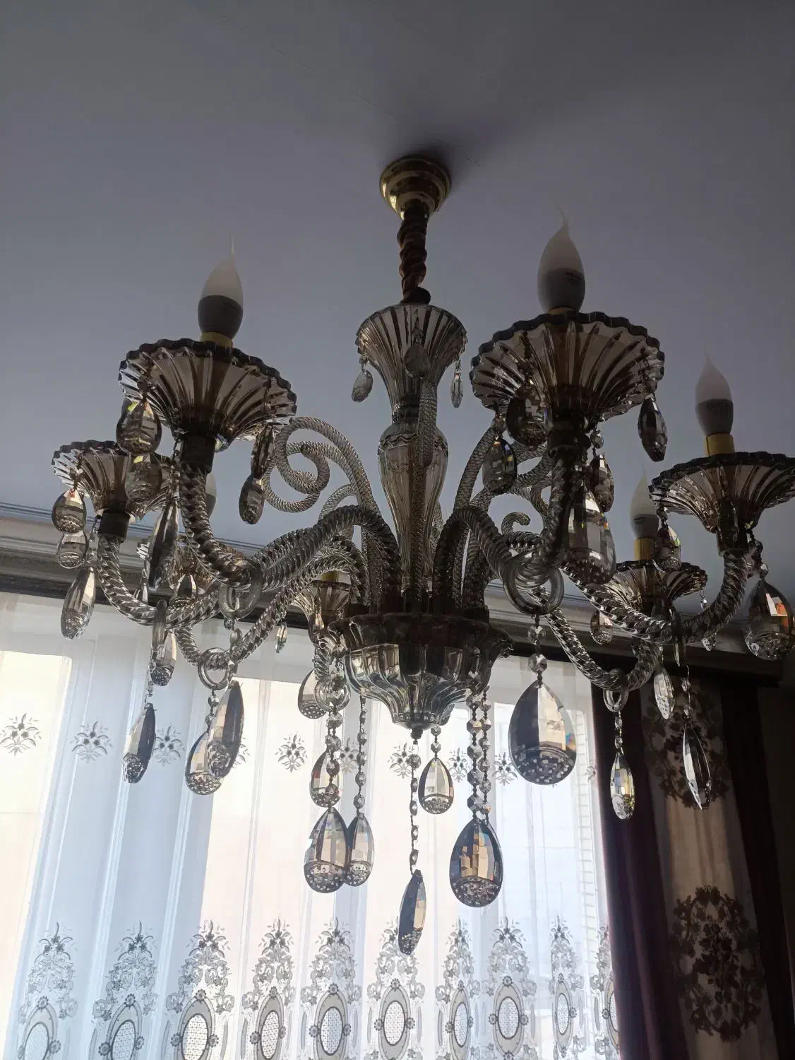 لوستر پر نور ۸ شاخه|لوستر و چراغ آویز|تبریز, |دیوار