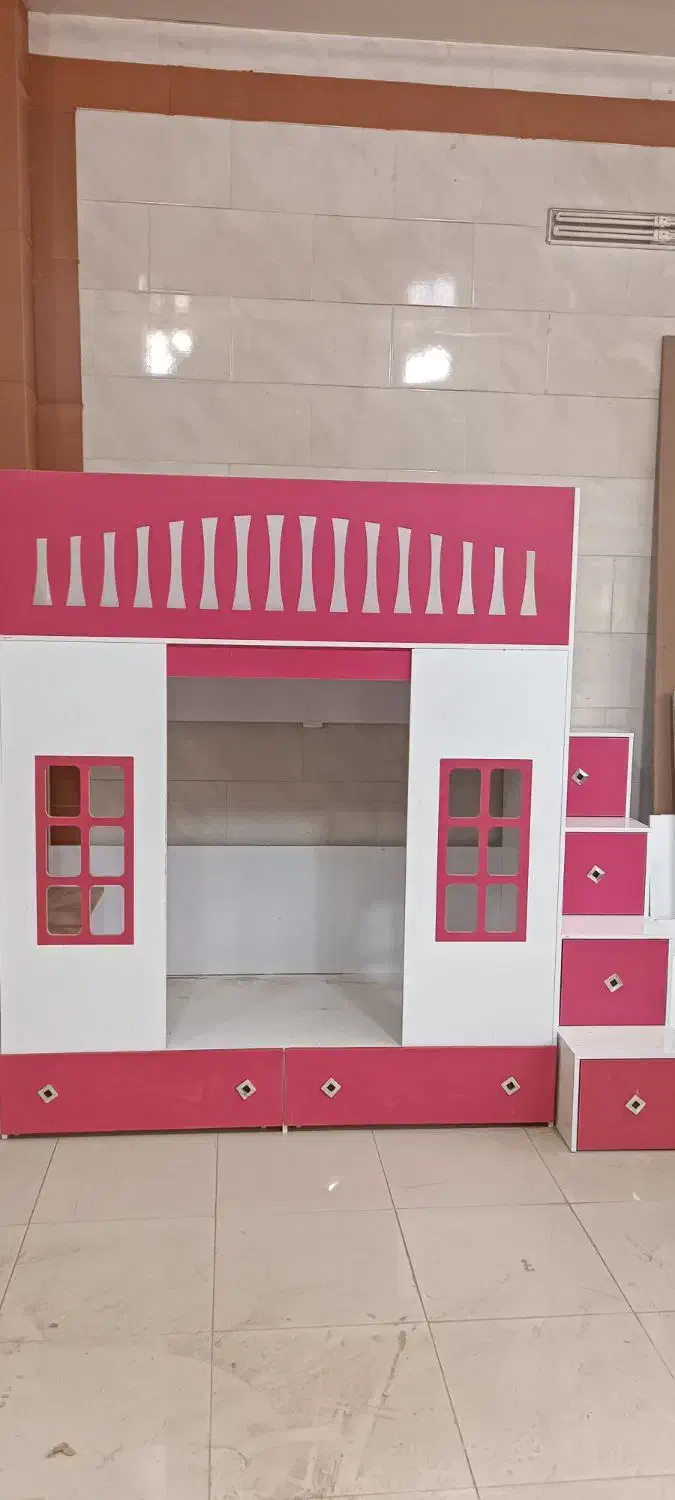 تخت دوطبقه ام دی اف|تخت و سرویس خواب|شهرضا, |دیوار