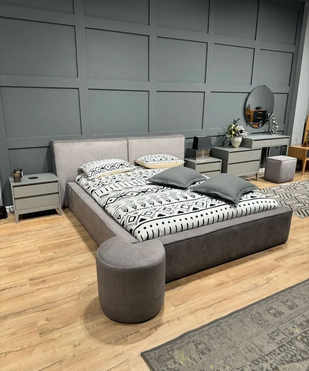 سرویس خواب تمام پارچه ویلاری کد1|تخت و سرویس خواب|همدان, |دیوار