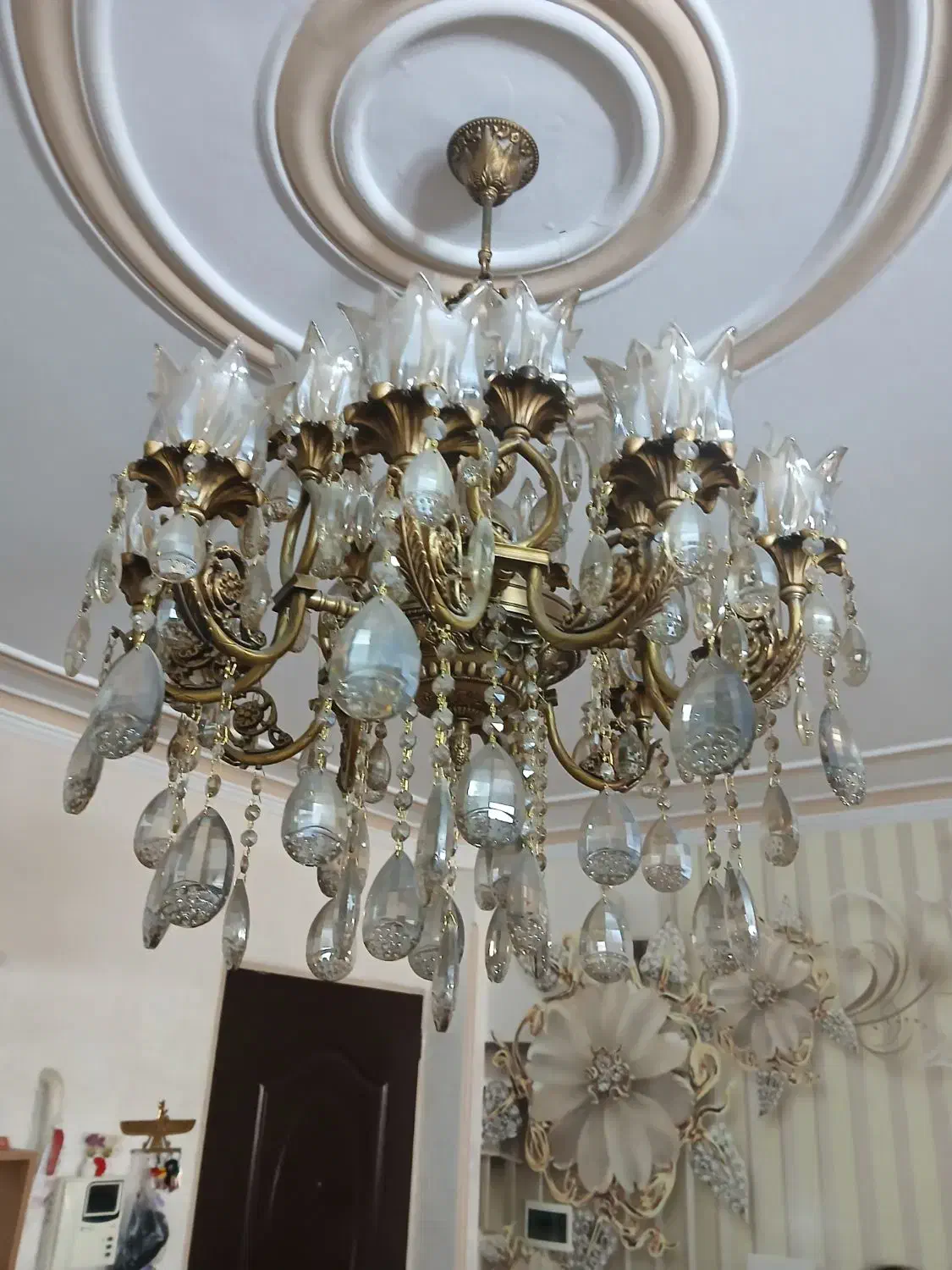 لوستری برنجی ۱۵شاخه|لوستر و چراغ آویز|تهران, ارجمندی راد|دیوار