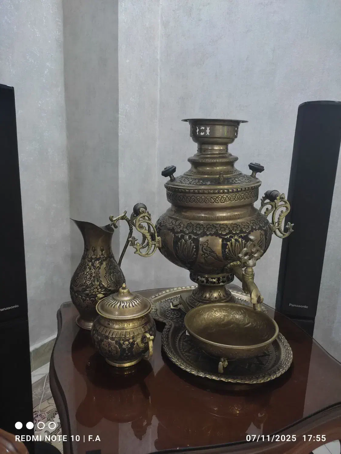 سماور برنز سیاه قلم|سماور، چای‌ساز، قهوه‌ساز|اهواز, گلستان|دیوار