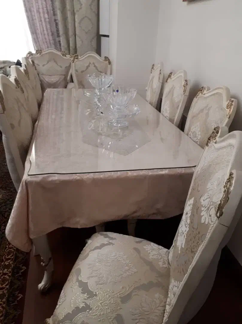 مبلمان ۹نفره و نهارخوری وپرده ست|مبلمان خانگی و میز عسلی|تهران, دریاچه شهدای خلیج فارس|دیوار