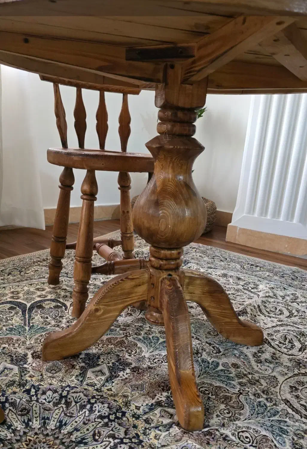 میز ناهارخوری چوبی|میز و صندلی غذاخوری|رشت, رودباری|دیوار