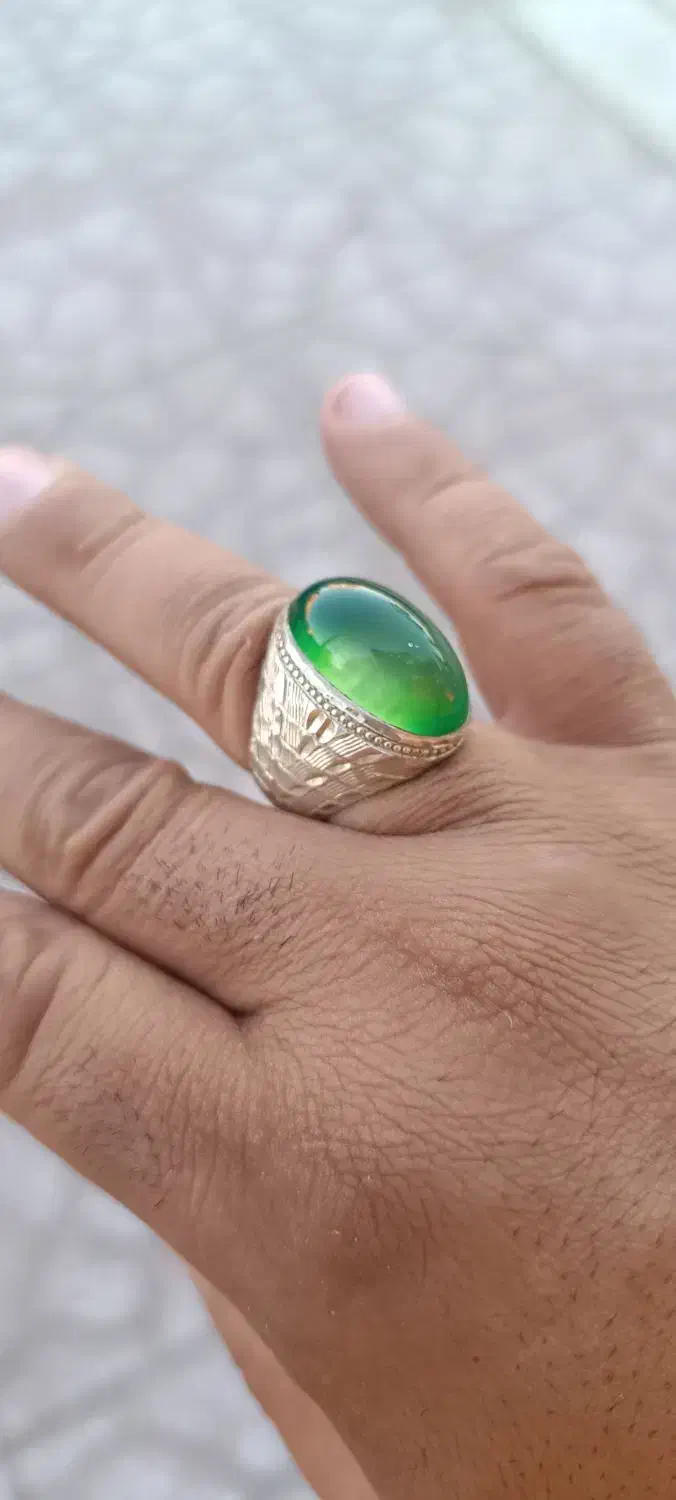 انگشتر عقیق سبز عین الحور|جواهرات|پرند, فاز ۶|دیوار