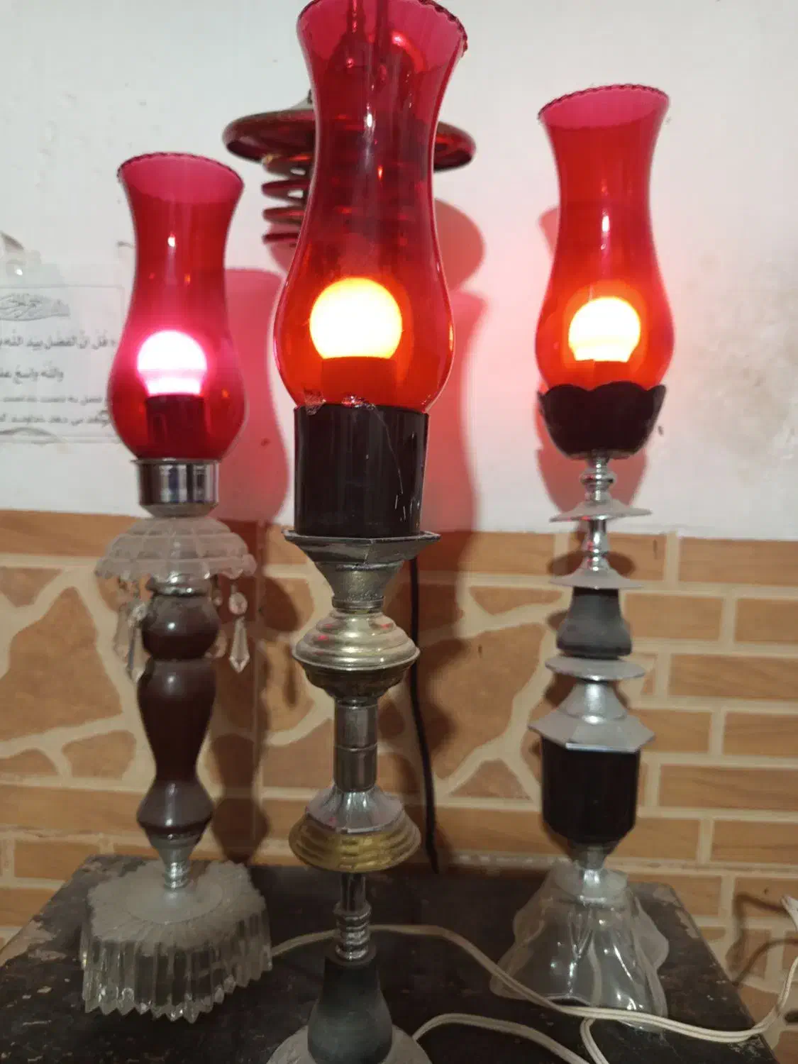 3عدد آباژور قدیمی سالم وزیبا|کلکسیون اشیاء عتیقه|کرمان, |دیوار