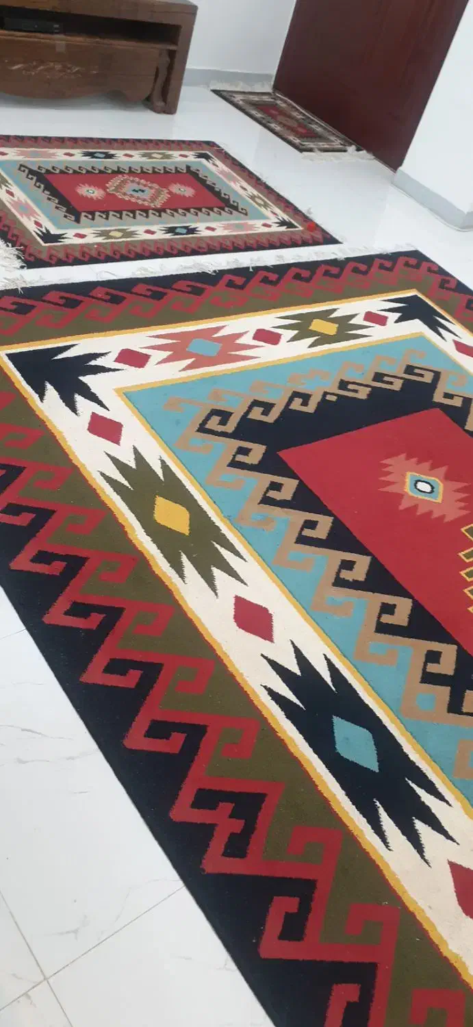 فروش سه عدد گلیم فرش طرح سنتی|گلیم، جاجیم، گبه|بندر کنگان, |دیوار