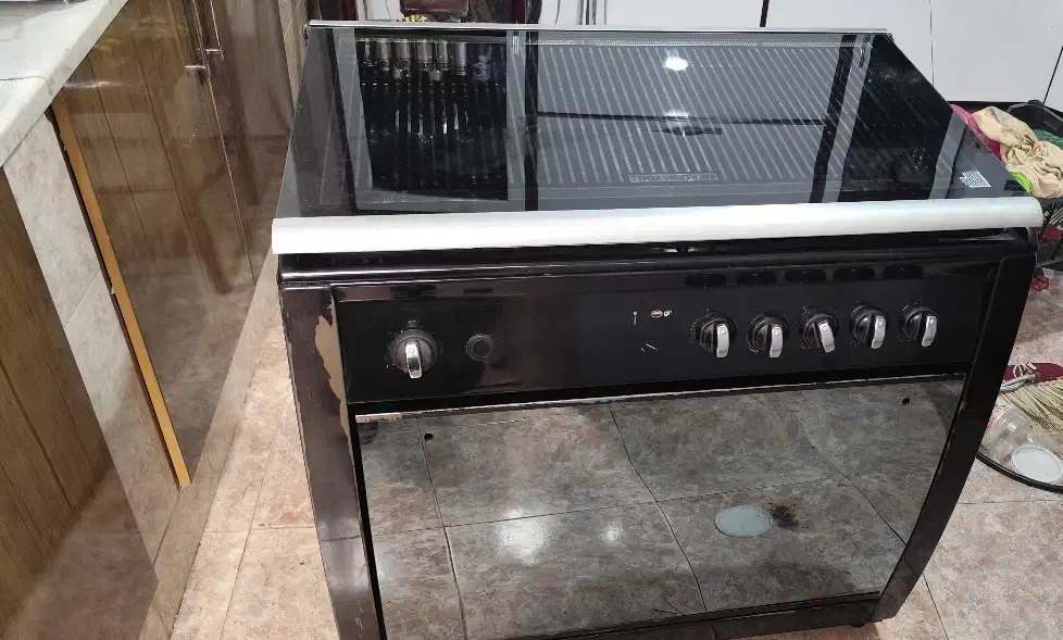 %گاز پنج شعله در حد نو فندک دار طرح فر %|اجاق گاز و لوازم برقی پخت‌وپز|داراب, |دیوار