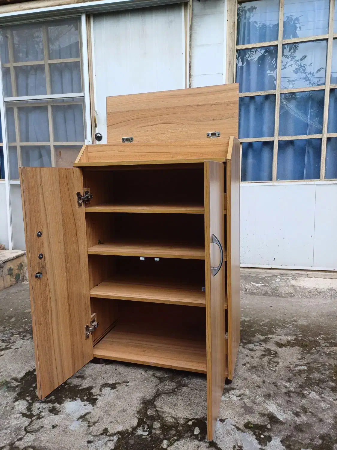 جاکفشی تمام ملامینه جادار به همراه باکس|جاکفشی، کمد، دراور|رودسر, |دیوار