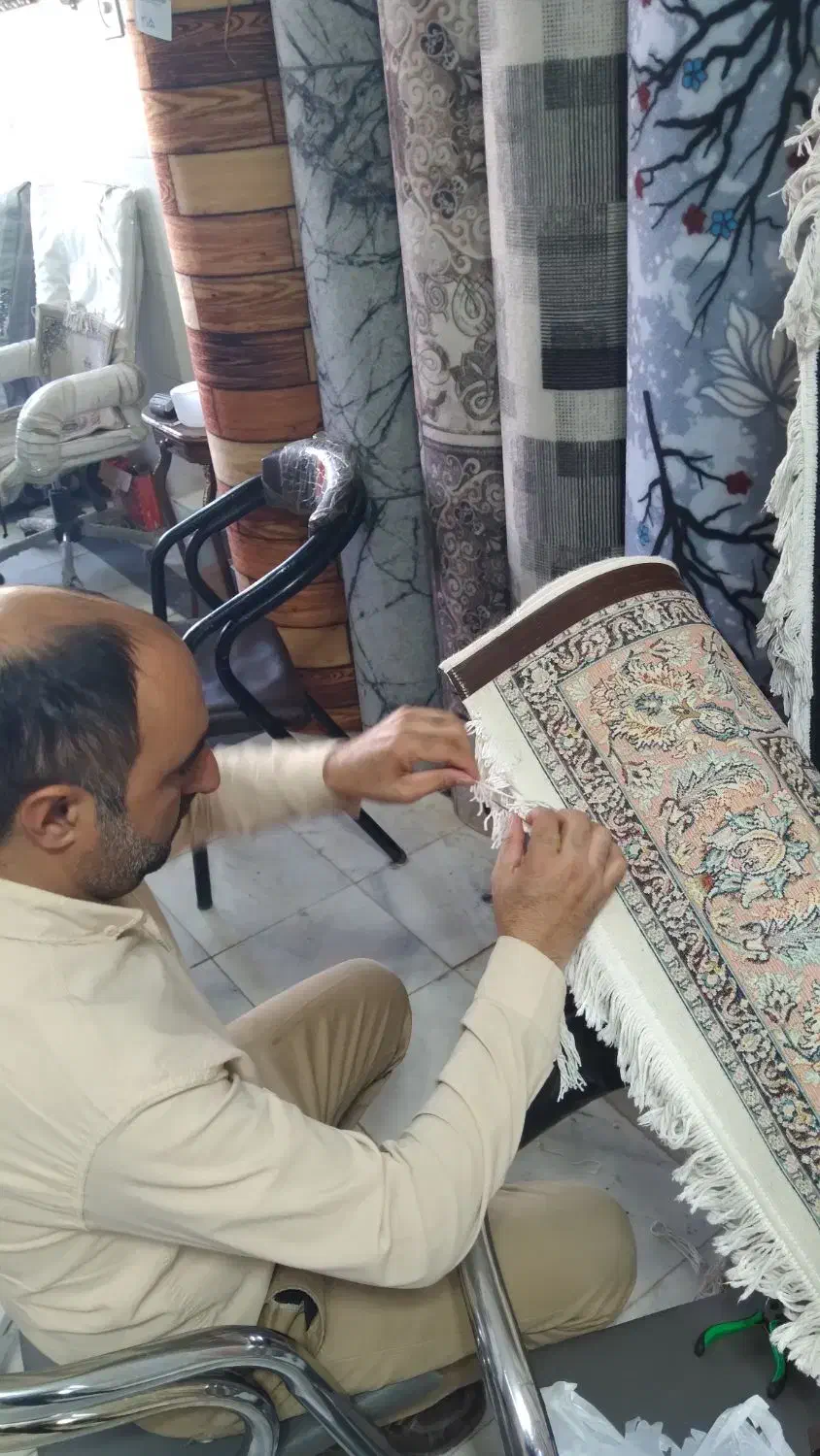 ترمیم ریشه فرش|فرش|قائن, |دیوار