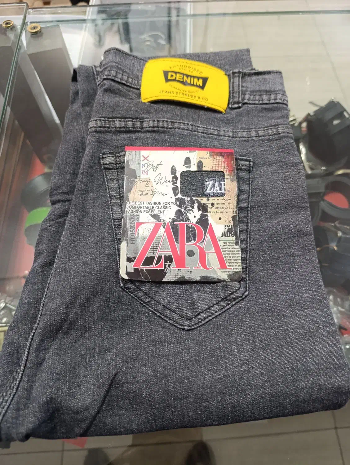 شلوار لی پارچه پر اسلپ زاپدار 580|لباس|تبریز, |دیوار