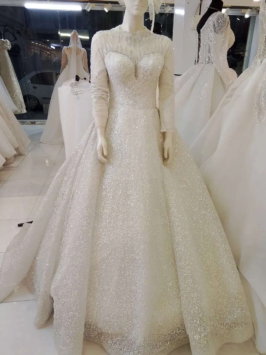 لباس عروس مدل عربی یقه ۳سانت|لباس|گنبد کاووس, |دیوار