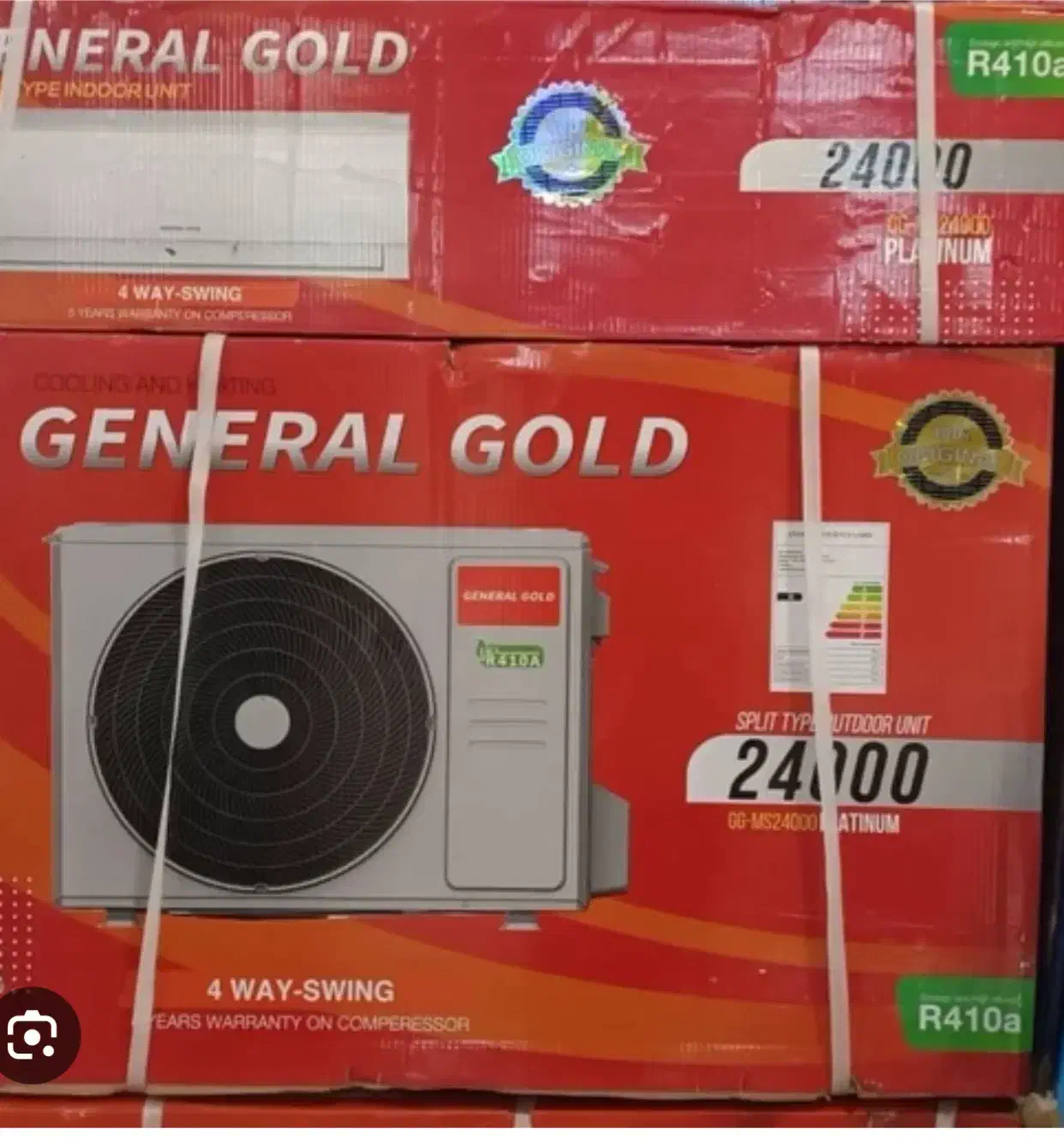 کولر گازی جنرال گلد 24000 و‌ 12000موتور سنگین|کولر گازی و فن‌کوئل|عباس‌آباد, |دیوار