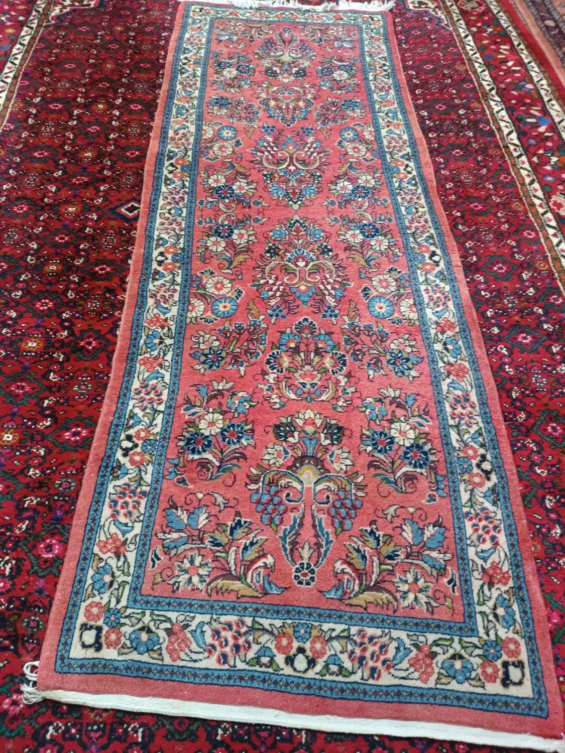 دو تخته فرش دستبافت۰ طول سه متر عرض هشتاد|فرش|همدان, |دیوار